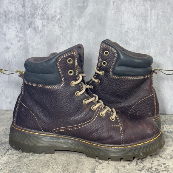 Dr. Martens Gilbreth Steel Toe Boot Women 11 Brown Leather Slip Resistant Safety - Picture 9 of 11